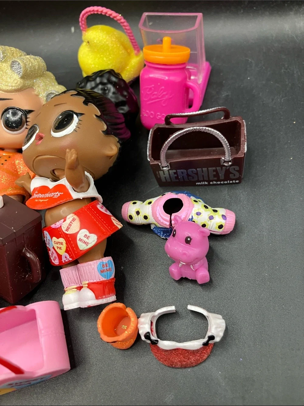 LOL Dolls Lot Hershey’s Sweethearts Candy Peeps Accessories 4 Dolls Clothes